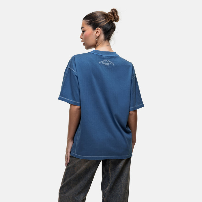 Good For Nothing Overlock Washed Blue T-shirt