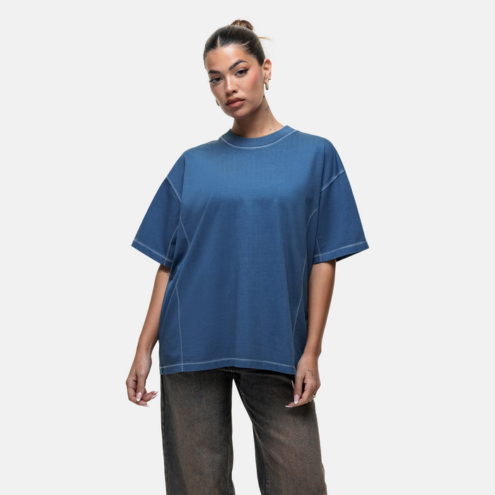 good for nothing Overlock Washed Blue T-shirt
