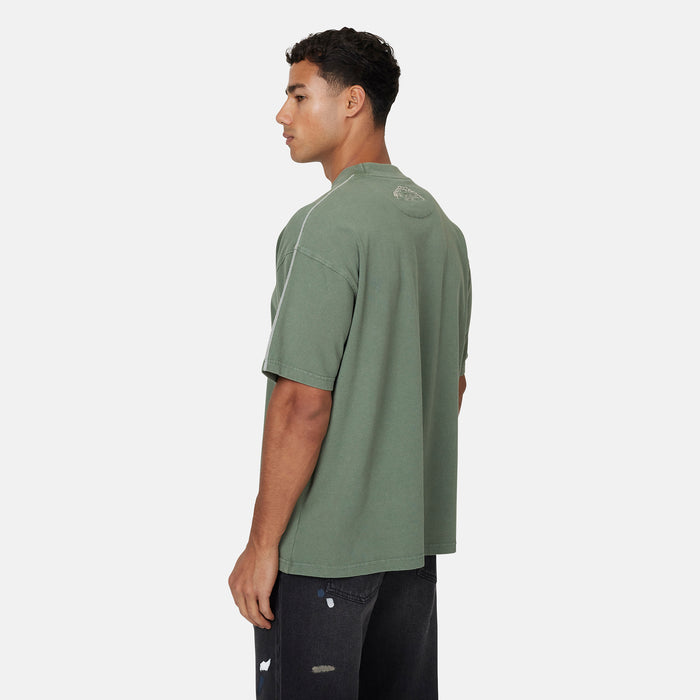 Good For Nothing Overlock Washed Green T-shirt