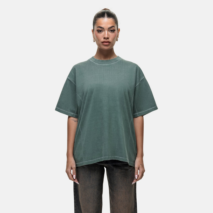 good for nothing Overlock Washed Green T-shirt