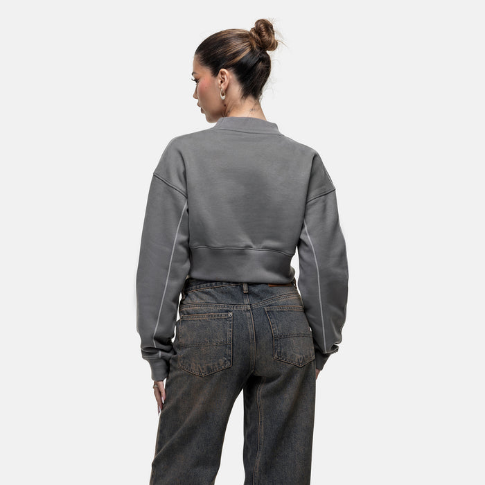 Good For Nothing Overlock Washed Gunmetal Hoodie