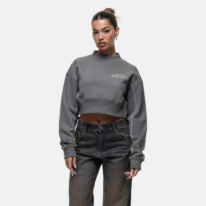 good for nothing Overlock Washed Gunmetal Hoodie