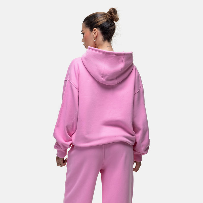 Good For Nothing Overlock Washed Pink Hoodie