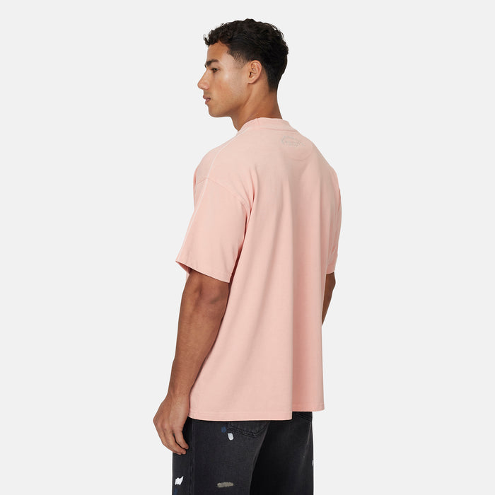 Good For Nothing Overlock Washed Pink T-shirt
