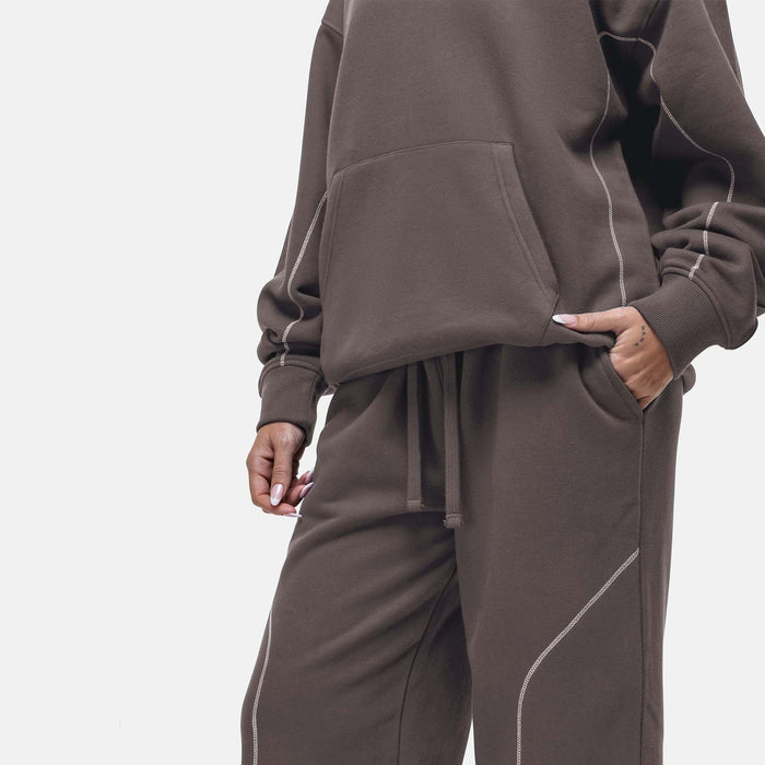 Good For Nothing Overlock Washed Taupe Sweatpant