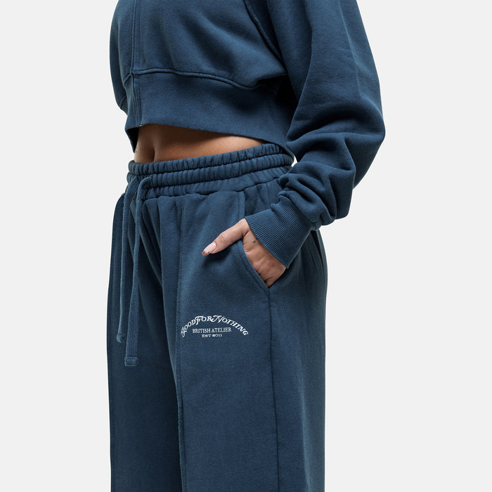 Good For Nothing Raw Seam Vintage Blue Sweatpants