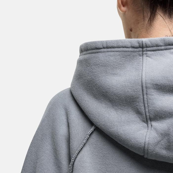 Good For Nothing Raw Seam Washed Grey Zip Hoodie