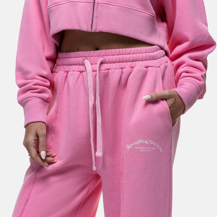 Good For Nothing Raw Seam Washed Pink Sweatpants