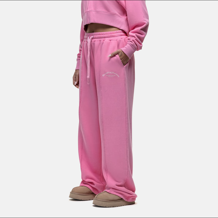 good for nothing Raw Seam Washed Pink Sweatpants