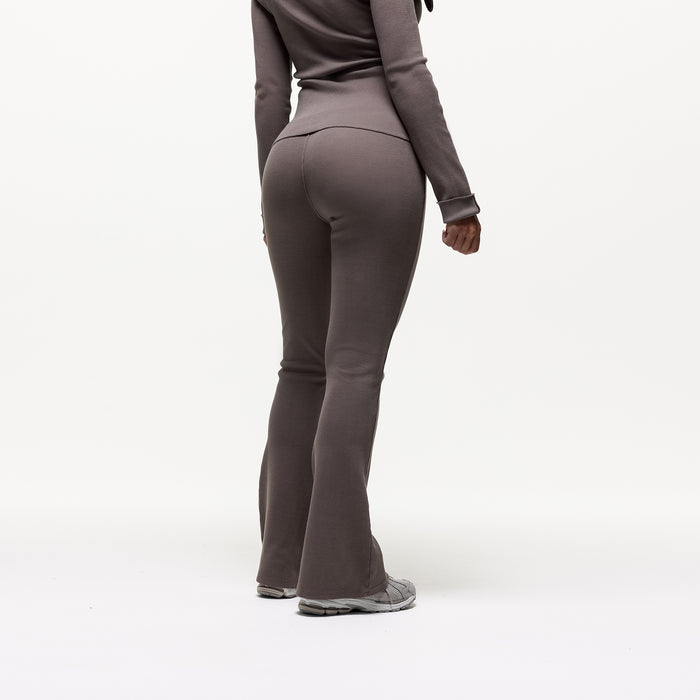 Good For Nothing Ridge Taupe Flared Legging