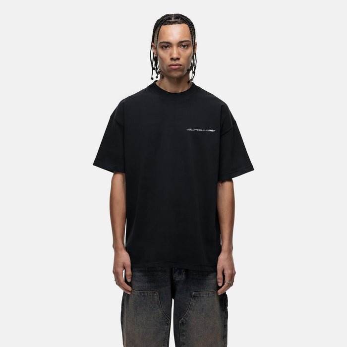 Good For Nothing Scribble Embroidery Black T-shirt