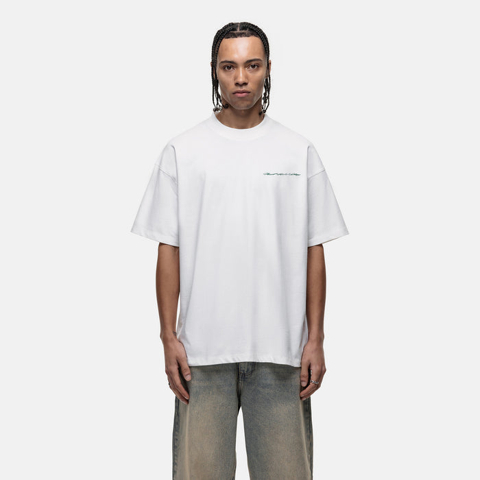 Good For Nothing Scribble Embroidery White T-shirt