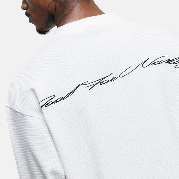 Good For Nothing Scribble Longsleeve White T-shirt