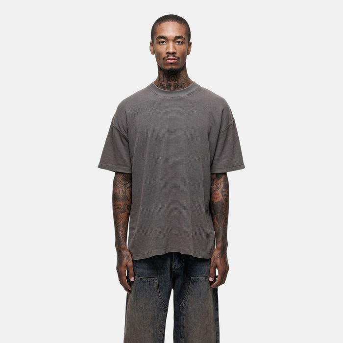 Good For Nothing Scribble Waffle Taupe T-shirt