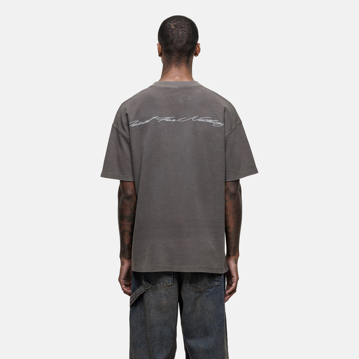 good for nothing Scribble Waffle Taupe T-shirt