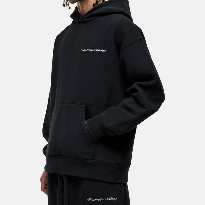 Good For Nothing Scribble Washed Black Hoodie