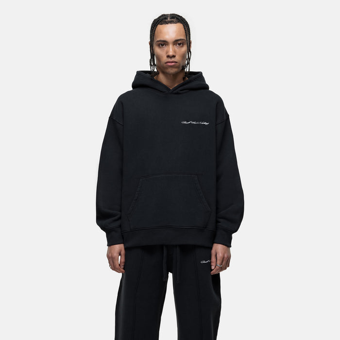 good for nothing Scribble Washed Black Hoodie