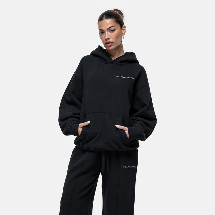 good for nothing Scribble Washed Black Hoodie