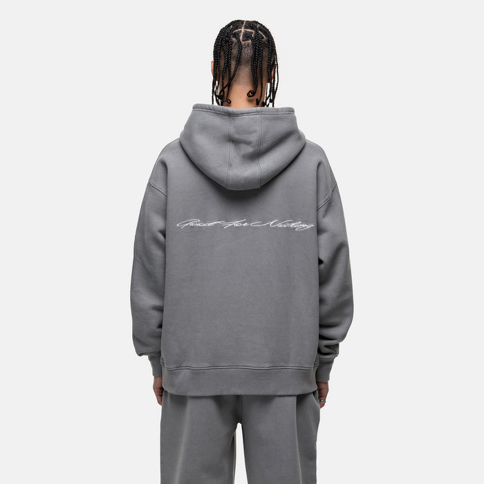 Good For Nothing Scribble Washed Grey Hoodie