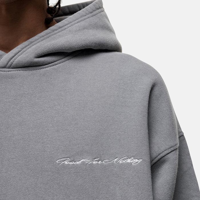 Good For Nothing Scribble Washed Grey Hoodie