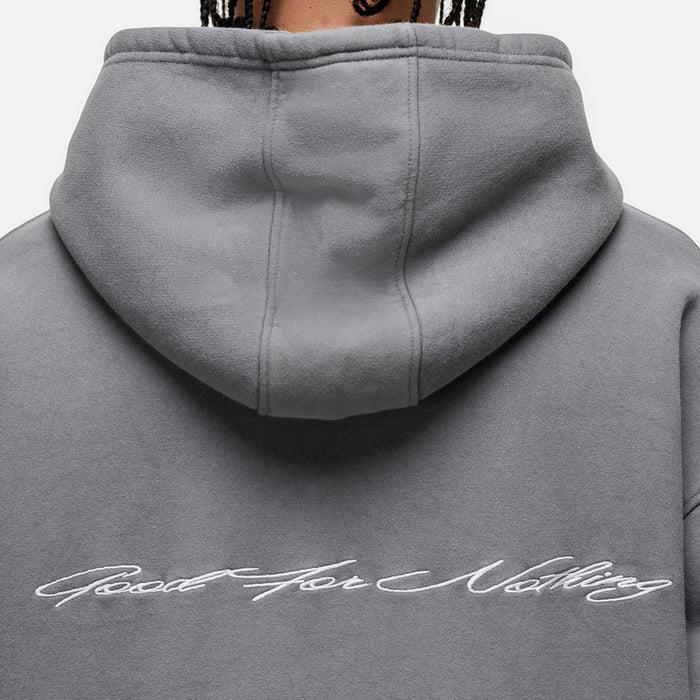 Good For Nothing Scribble Washed Grey Hoodie