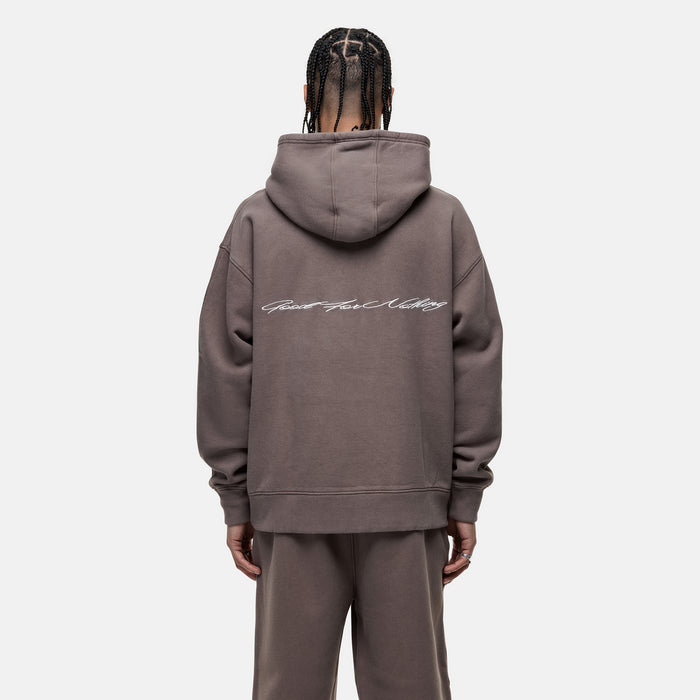 Good For Nothing Scribble Washed Taupe Hoodie