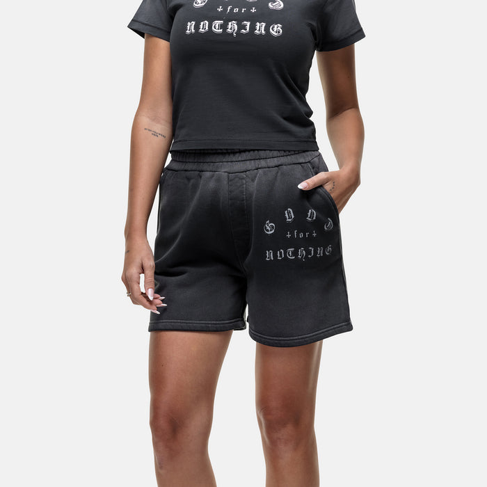Good For Nothing Sprayed Cali Black Shorts