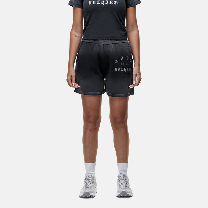 good for nothing Sprayed Cali Black Shorts
