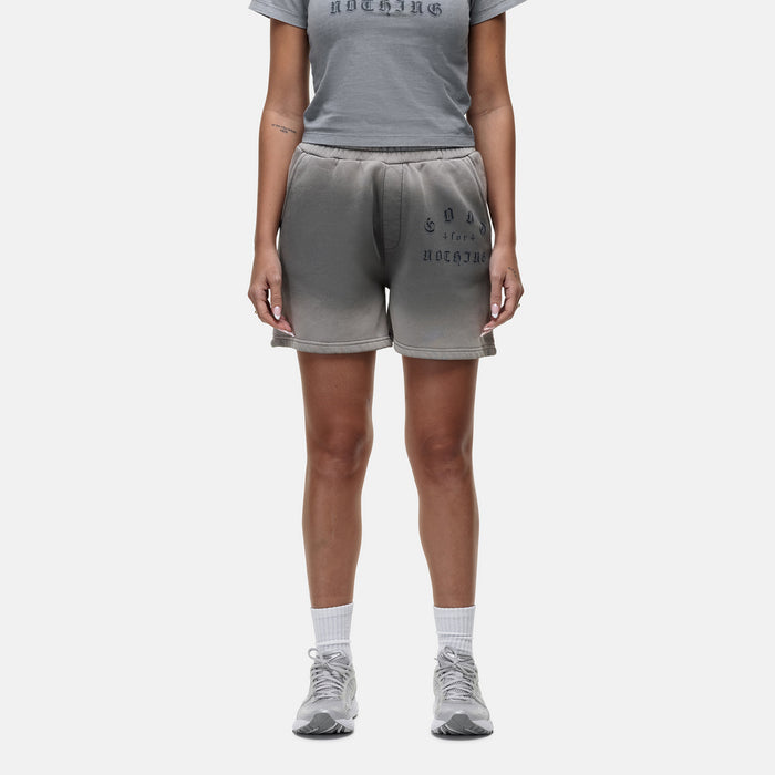 good for nothing Sprayed Cali Grey Shorts