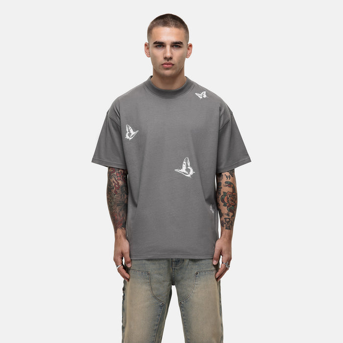 good for nothing Vacation Butterfly Grey T-shirt