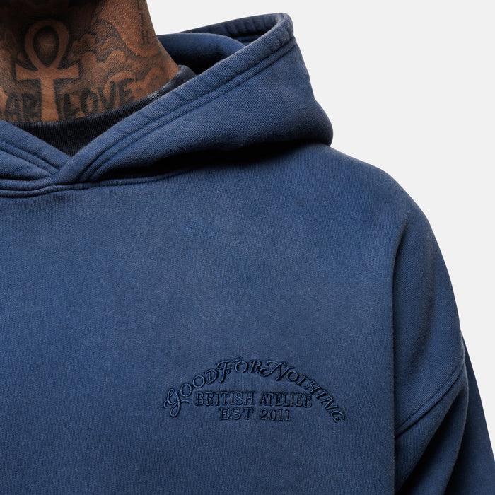 Good For Nothing Vintage Blue Wash Hoodie