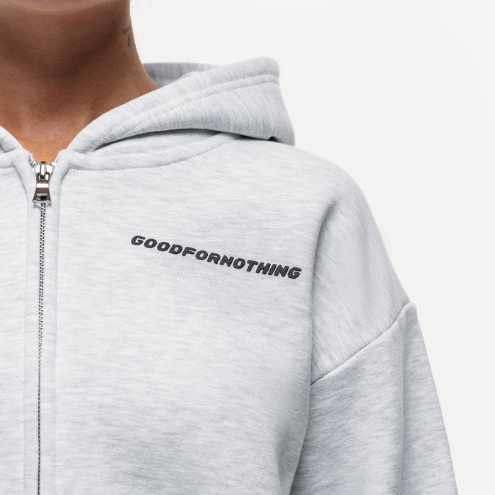 Good For Nothing Vintage Grey Marl Zip Hoodie