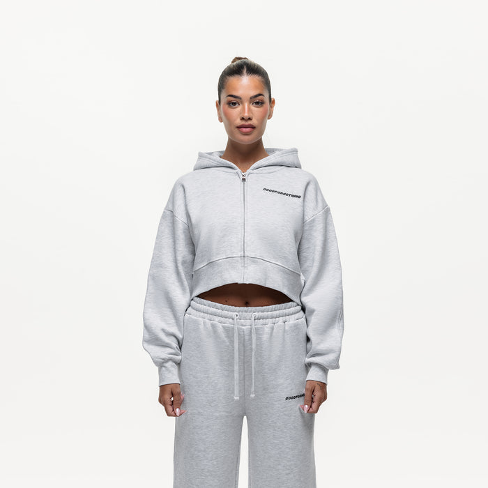 Good For Nothing Vintage Grey Marl Zip Hoodie