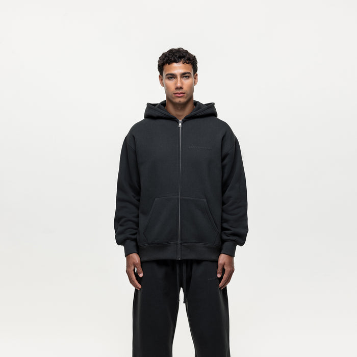 good for nothing Vintage Onyx Black Zip Hoodie