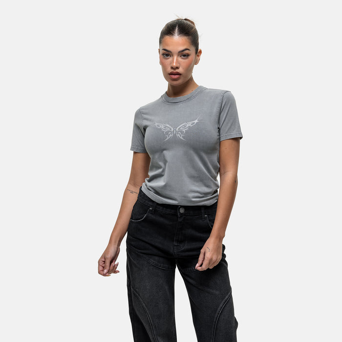 Good For Nothing Vintage Tattoo Grey T-shirt