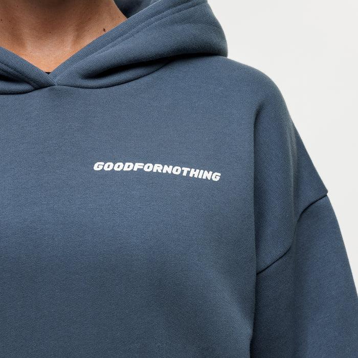Good For Nothing Vintage Washed Blue Hoodie