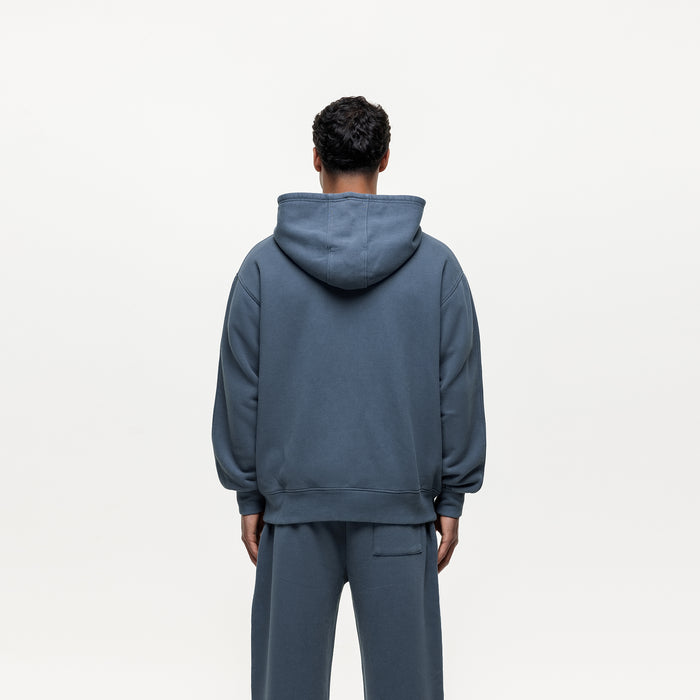 Good For Nothing Vintage Washed Blue Zip Hoodie