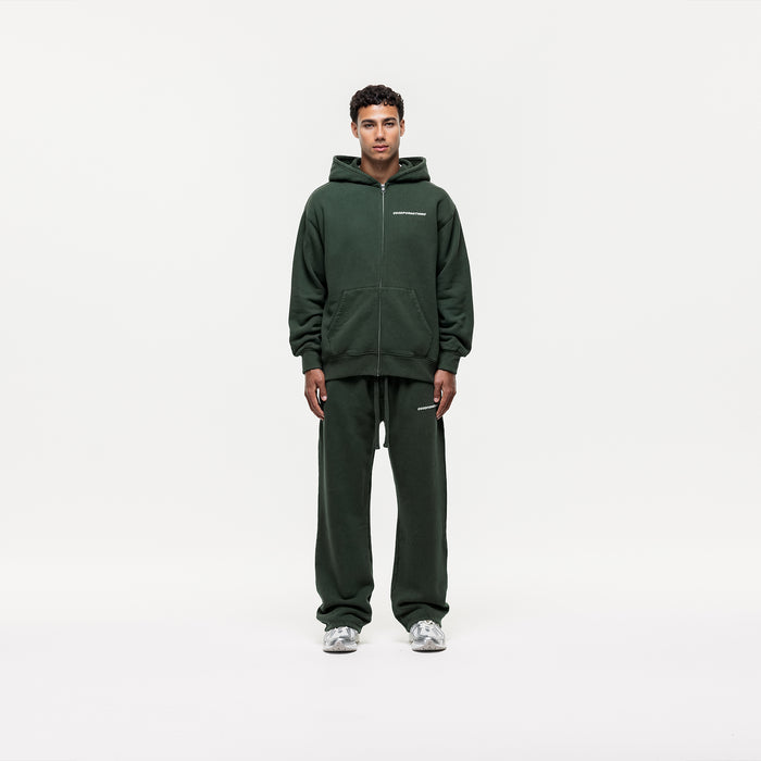 Good For Nothing Vintage Washed Green Zip Hoodie