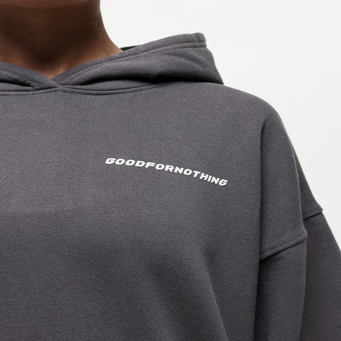 Good For Nothing Vintage Washed Grey Hoodie