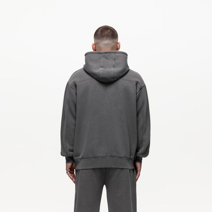 Good For Nothing Vintage Washed Grey Zip Hoodie