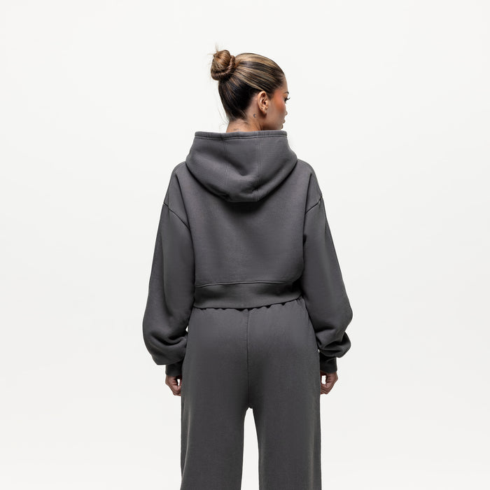 Good For Nothing Vintage Washed Grey Zip Hoodie