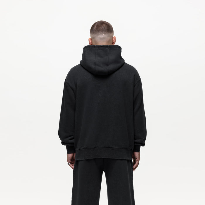 Good For Nothing Vintage Washed Jet Black Hoodie