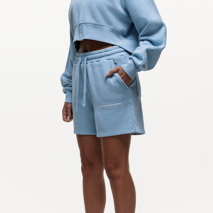 Good For Nothing Vintage Washed Powder Blue Shorts