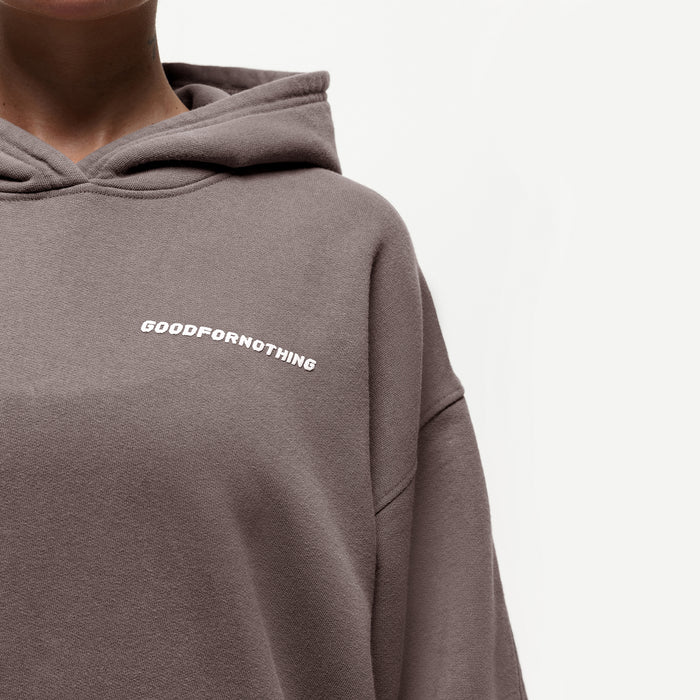 Good For Nothing Vintage Washed Taupe Hoodie