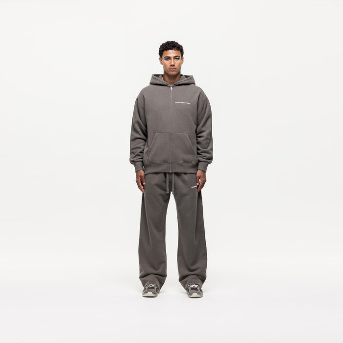 Good For Nothing Vintage Washed Walnut Zip Hoodie