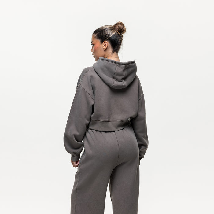 Good For Nothing Vintage Washed Walnut Zip Hoodie