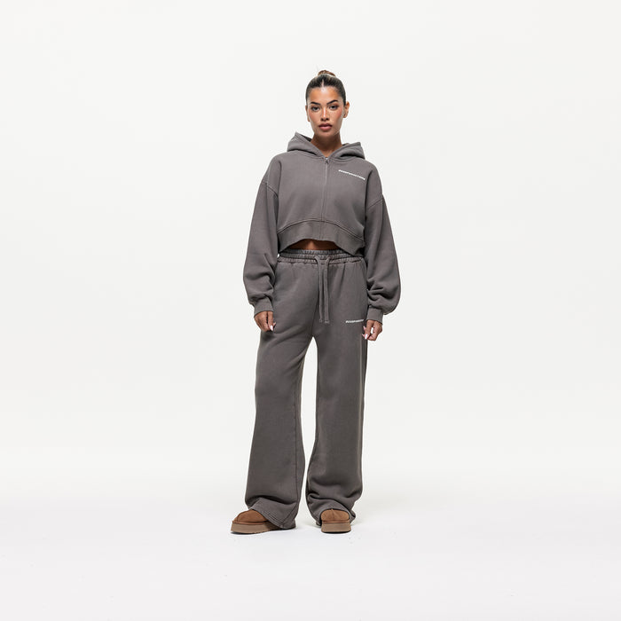 Good For Nothing Vintage Washed Walnut Zip Hoodie