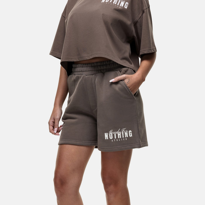 Good For Nothing Washed Butterfly Taupe Shorts