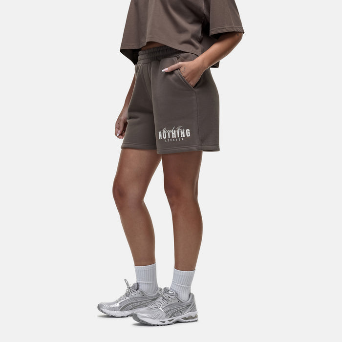 Good For Nothing Washed Butterfly Taupe Shorts