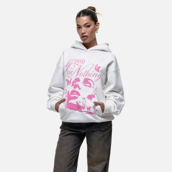 Good For Nothing Washed Off White Blossom Hoodie
